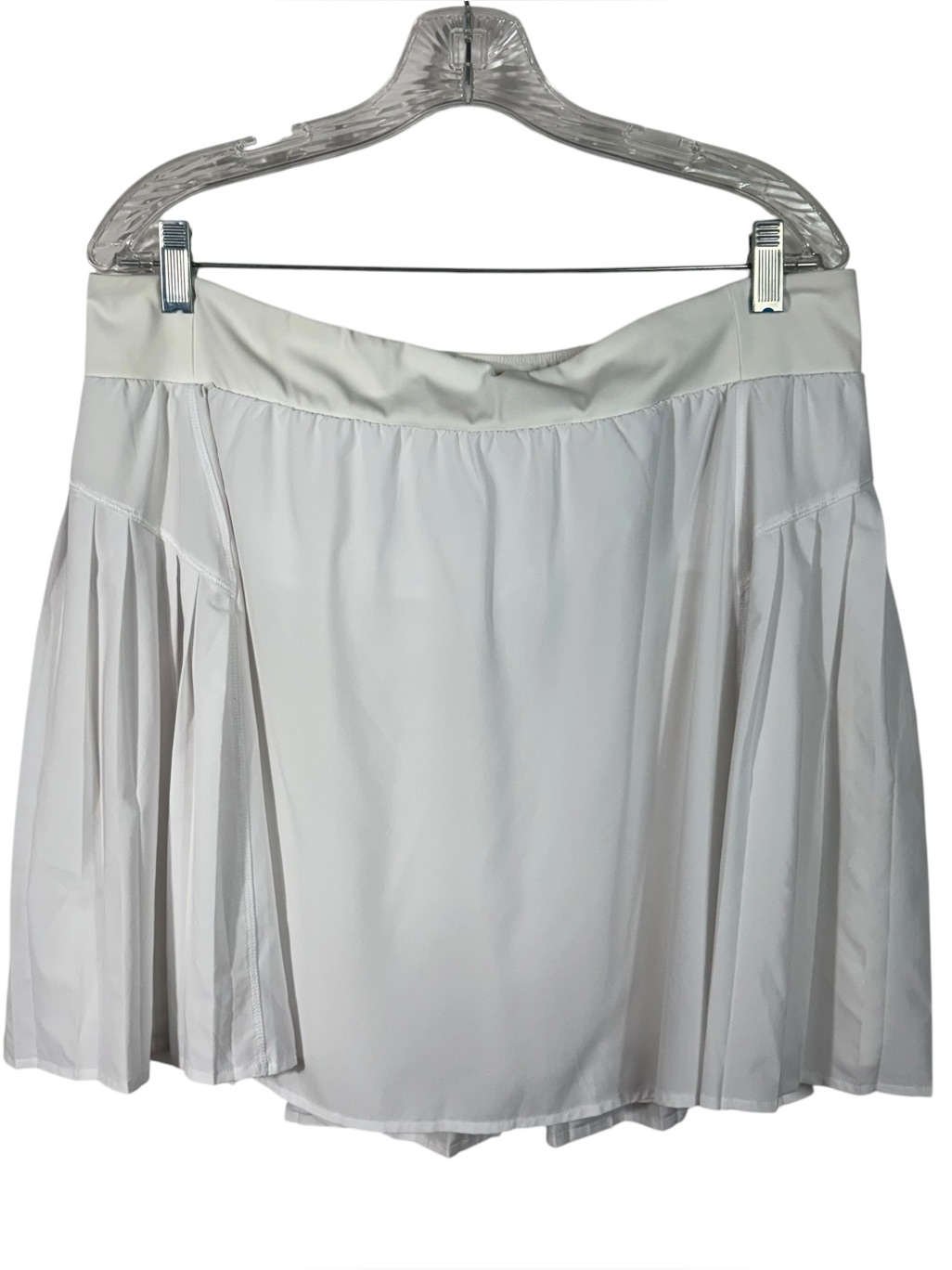 Spanx Get Moving White Skort Lined Pleated Solid White Tennis Athletic Skirt 2x